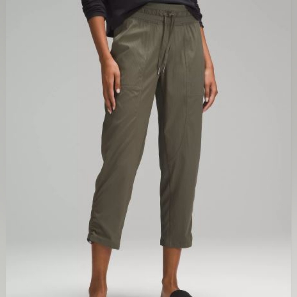 Lululemon Dance Studio Midrise Cropped Pant Army Green - Size 2